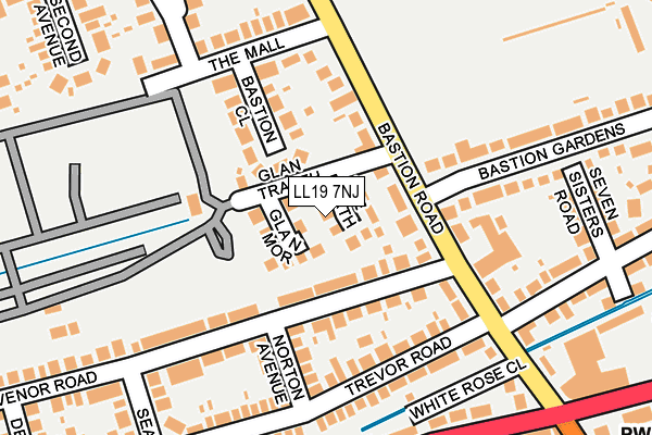 LL19 7NJ map - OS OpenMap – Local (Ordnance Survey)