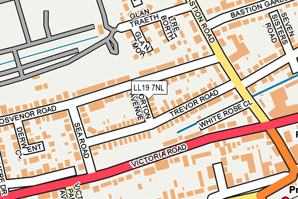 LL19 7NL map - OS OpenMap – Local (Ordnance Survey)