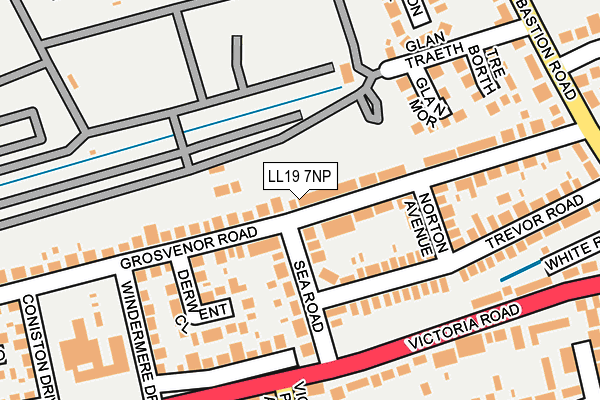 LL19 7NP map - OS OpenMap – Local (Ordnance Survey)