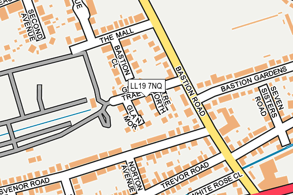 LL19 7NQ map - OS OpenMap – Local (Ordnance Survey)