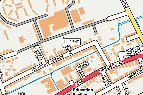 LL19 7NT map - OS OpenMap – Local (Ordnance Survey)