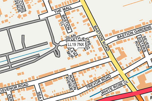 LL19 7NX map - OS OpenMap – Local (Ordnance Survey)