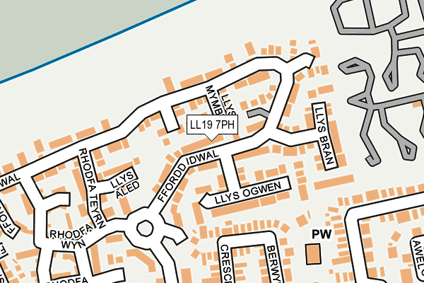 LL19 7PH map - OS OpenMap – Local (Ordnance Survey)