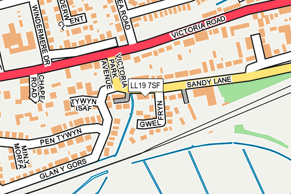 LL19 7SF map - OS OpenMap – Local (Ordnance Survey)