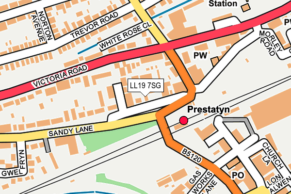 LL19 7SG map - OS OpenMap – Local (Ordnance Survey)