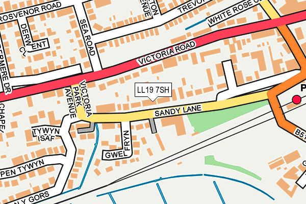 LL19 7SH map - OS OpenMap – Local (Ordnance Survey)