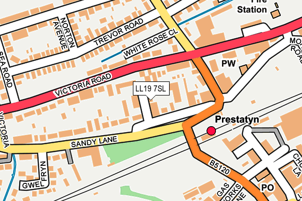 LL19 7SL map - OS OpenMap – Local (Ordnance Survey)