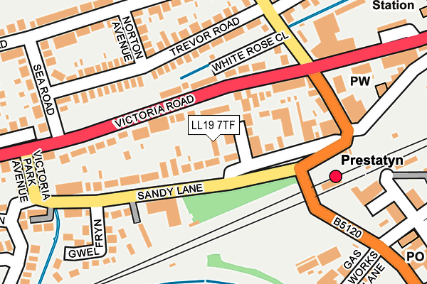 LL19 7TF map - OS OpenMap – Local (Ordnance Survey)