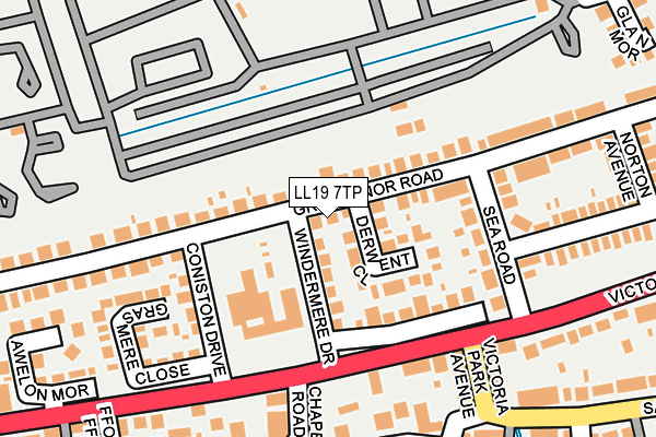 LL19 7TP map - OS OpenMap – Local (Ordnance Survey)