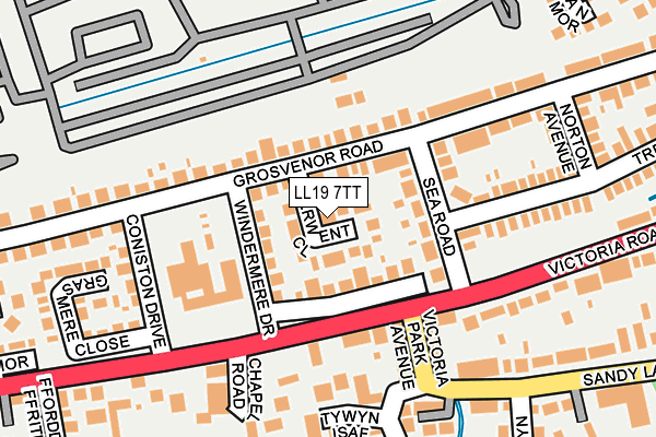 LL19 7TT map - OS OpenMap – Local (Ordnance Survey)