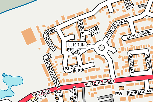 LL19 7UN map - OS OpenMap – Local (Ordnance Survey)