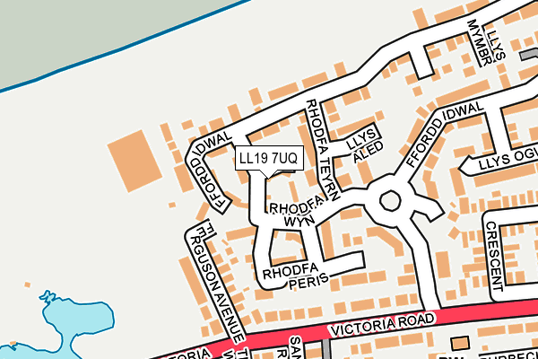 LL19 7UQ map - OS OpenMap – Local (Ordnance Survey)