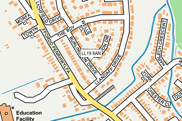 LL19 8AN map - OS OpenMap – Local (Ordnance Survey)