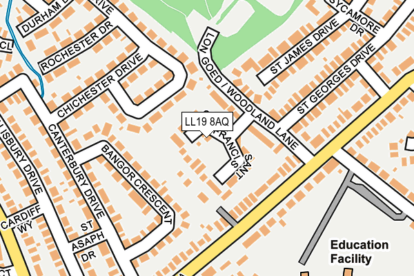 LL19 8AQ map - OS OpenMap – Local (Ordnance Survey)