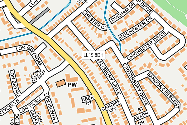 LL19 8DH map - OS OpenMap – Local (Ordnance Survey)