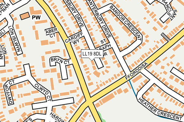 LL19 8DL map - OS OpenMap – Local (Ordnance Survey)