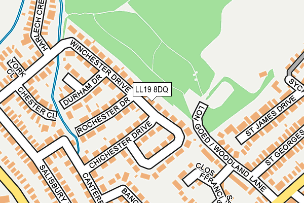 LL19 8DQ map - OS OpenMap – Local (Ordnance Survey)