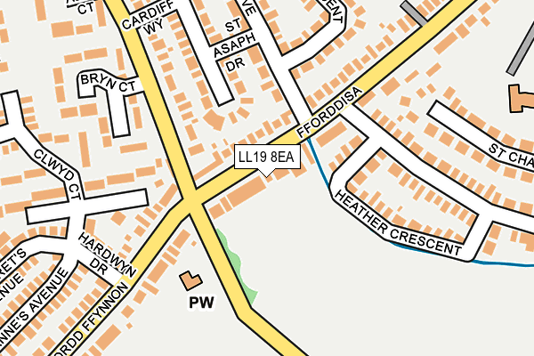 LL19 8EA map - OS OpenMap – Local (Ordnance Survey)