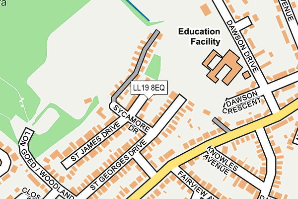LL19 8EQ map - OS OpenMap – Local (Ordnance Survey)