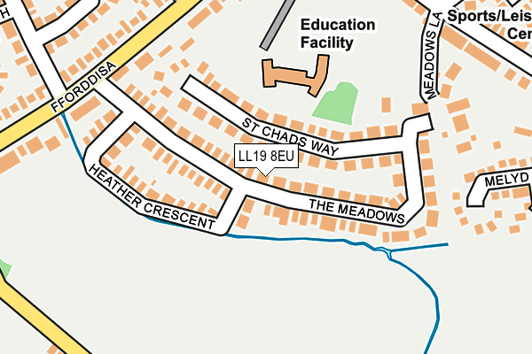 LL19 8EU map - OS OpenMap – Local (Ordnance Survey)