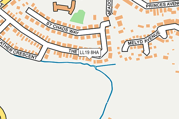 LL19 8HA map - OS OpenMap – Local (Ordnance Survey)
