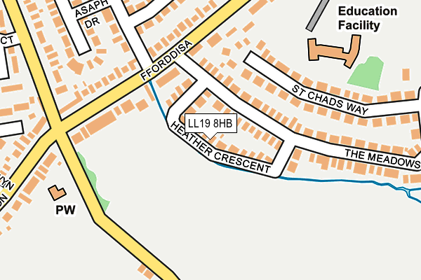 LL19 8HB map - OS OpenMap – Local (Ordnance Survey)