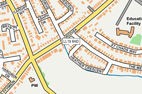 LL19 8HD map - OS OpenMap – Local (Ordnance Survey)