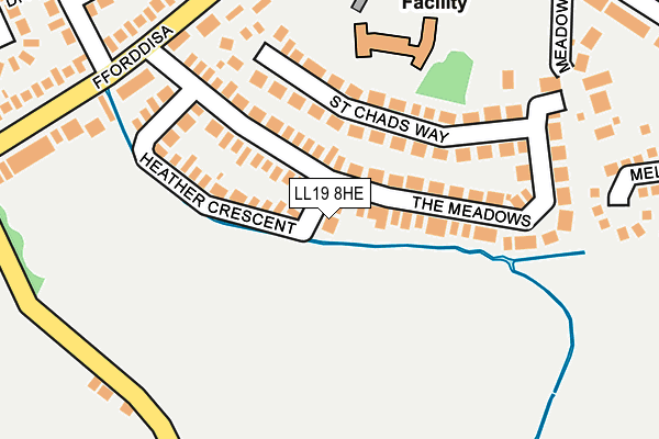 LL19 8HE map - OS OpenMap – Local (Ordnance Survey)