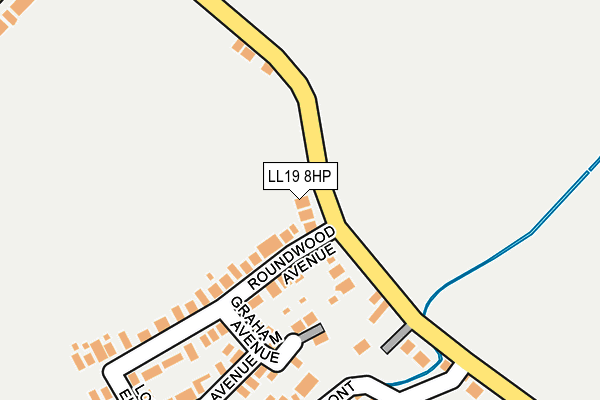 LL19 8HP map - OS OpenMap – Local (Ordnance Survey)
