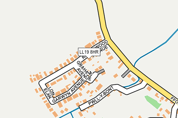 LL19 8HR map - OS OpenMap – Local (Ordnance Survey)