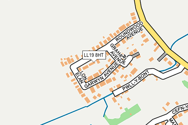 LL19 8HT map - OS OpenMap – Local (Ordnance Survey)