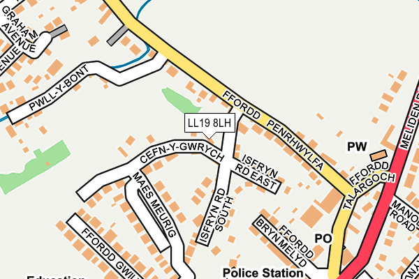 LL19 8LH map - OS OpenMap – Local (Ordnance Survey)