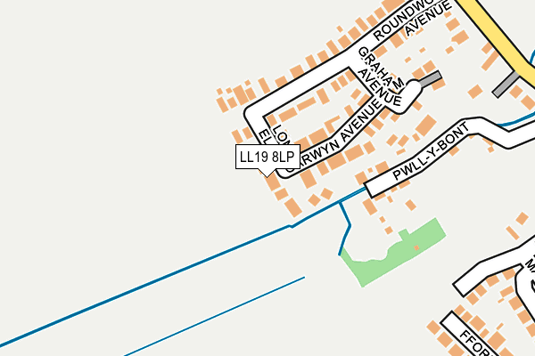 LL19 8LP map - OS OpenMap – Local (Ordnance Survey)