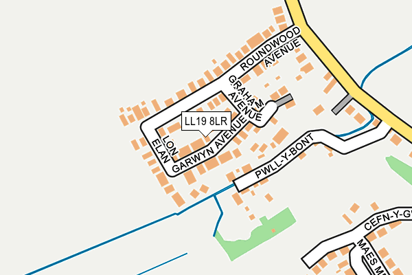 LL19 8LR map - OS OpenMap – Local (Ordnance Survey)