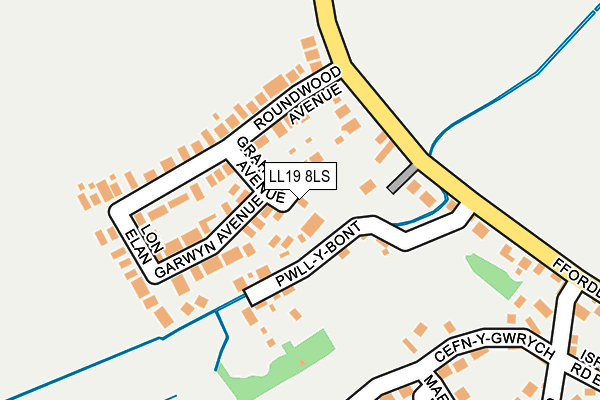 LL19 8LS map - OS OpenMap – Local (Ordnance Survey)