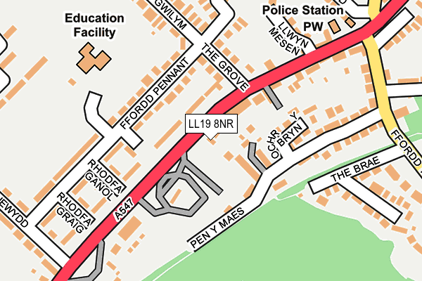 LL19 8NR map - OS OpenMap – Local (Ordnance Survey)