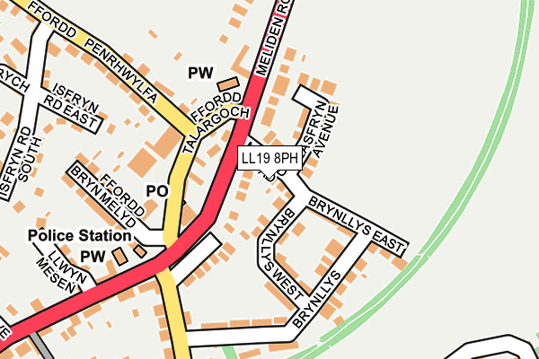 LL19 8PH map - OS OpenMap – Local (Ordnance Survey)