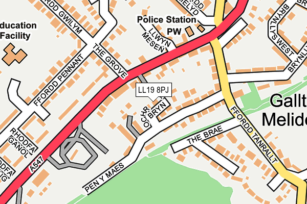 LL19 8PJ map - OS OpenMap – Local (Ordnance Survey)
