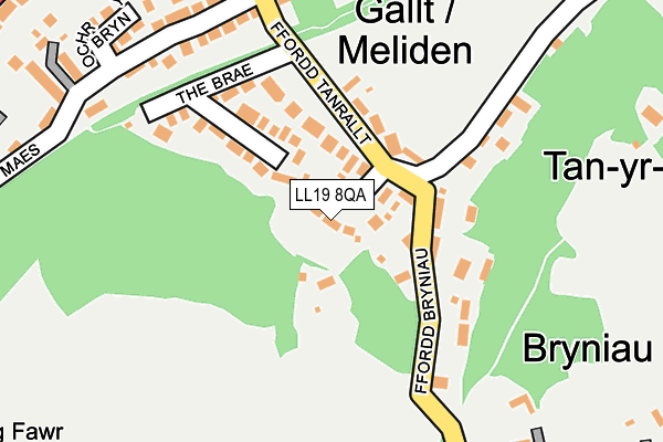 LL19 8QA map - OS OpenMap – Local (Ordnance Survey)