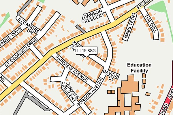 LL19 8SG map - OS OpenMap – Local (Ordnance Survey)