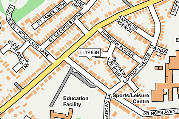 LL19 8SH map - OS OpenMap – Local (Ordnance Survey)