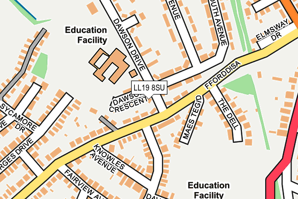 LL19 8SU map - OS OpenMap – Local (Ordnance Survey)