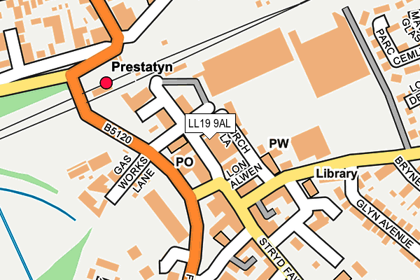 LL19 9AL map - OS OpenMap – Local (Ordnance Survey)