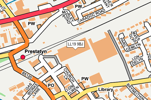 LL19 9BJ map - OS OpenMap – Local (Ordnance Survey)