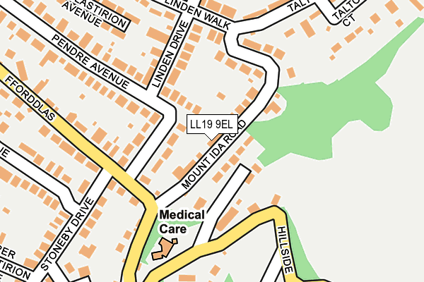 LL19 9EL map - OS OpenMap – Local (Ordnance Survey)