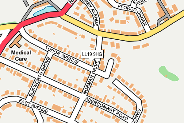 LL19 9HG map - OS OpenMap – Local (Ordnance Survey)
