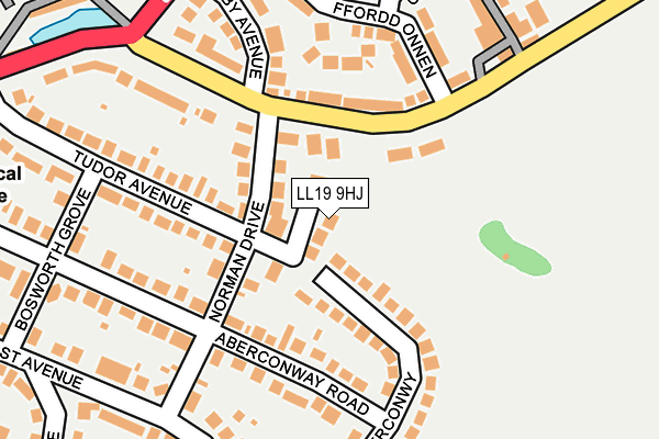 LL19 9HJ map - OS OpenMap – Local (Ordnance Survey)