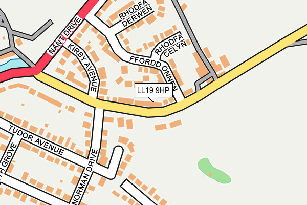 LL19 9HP map - OS OpenMap – Local (Ordnance Survey)