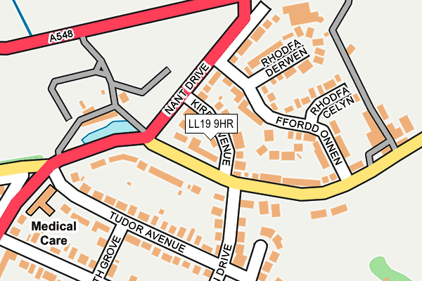 LL19 9HR map - OS OpenMap – Local (Ordnance Survey)