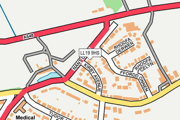 LL19 9HS map - OS OpenMap – Local (Ordnance Survey)